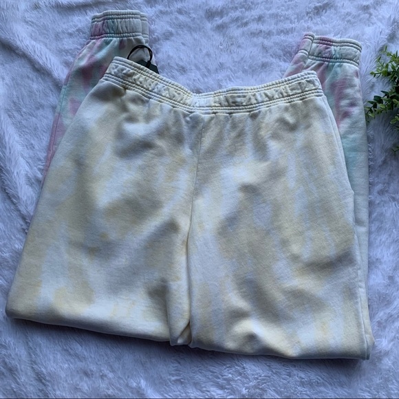 All Saints | NWT Size 10 Pippa Yellow & Lilac Tie Dye Joggers orig $155 - Picture 9 of 16